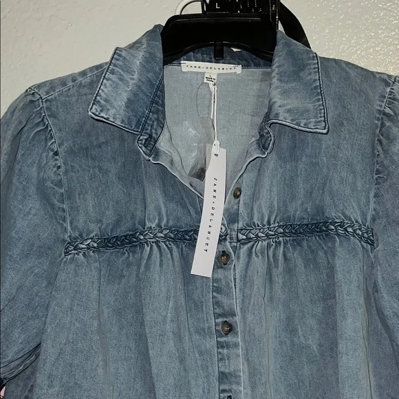 Jane and Delancey Light Blue Button Down Shirt - Picture 8 of 9